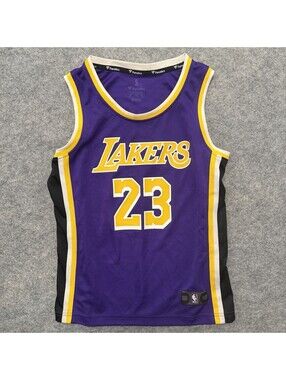 LeBron James #23 Lakers Fanatics Youth M Jersey Purple NBA Kids